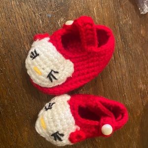 Knit baby hello kitty slipper shoes infant